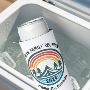 Personalized Vacation and Camping Seltzer Can Cooler