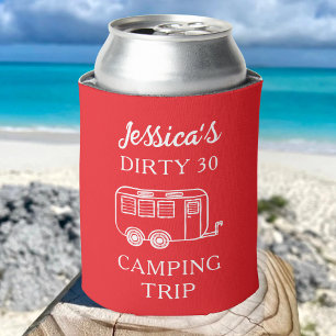 Personalized Vacation Birthday Party Favor Custom Can Cooler