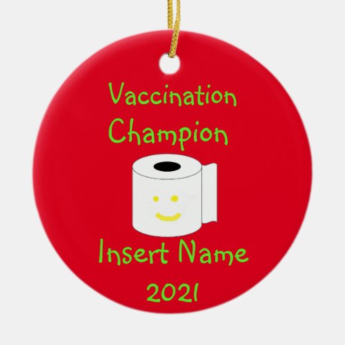 Personalized Vaccination Ceramic Ornament