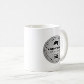 Personalized Valedictorian Gift, Black & Silver Coffee Mug (Front Right)