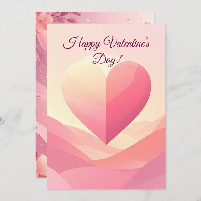 Personalized Valentine Card – Romantic Love Greeti (Front/Back)