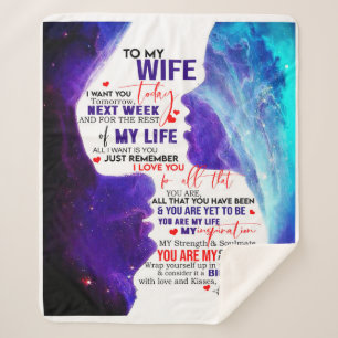 Personalized Valentine Gift For Wife From Husband Sherpa Blanket