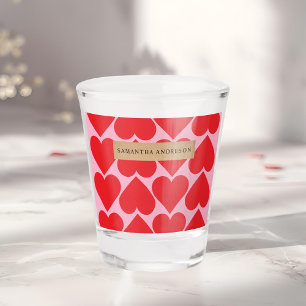 Personalized Valentine Heart Custom Name Shot Glass
