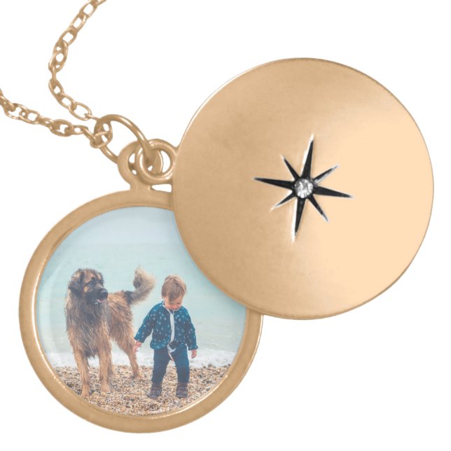 Personalized Valentine Locket Gold Plated Necklace (Front)