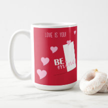 Personalized Valentine Love is You, Be Mine Hearts