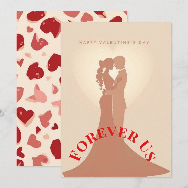 Personalized Valentine Mug for Couple | Forever Us Holiday Card (Front/Back)
