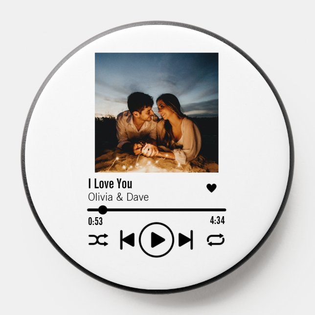 Personalized Valentine Photo Song Playlist PopSocket (Popsocket)