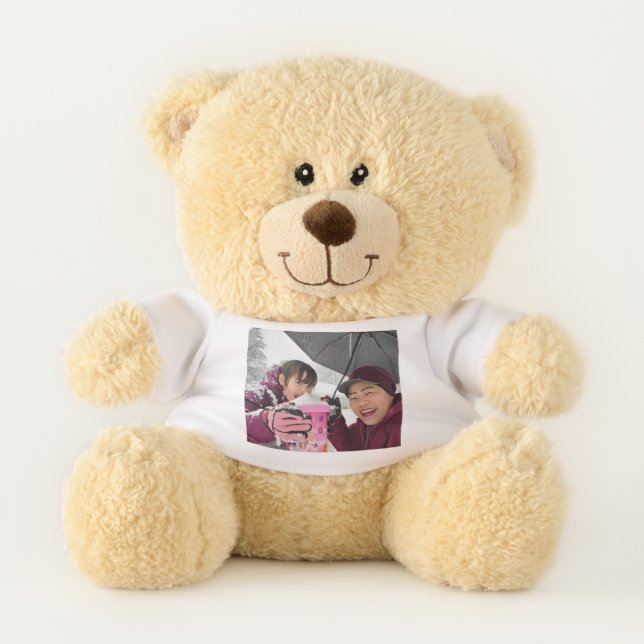 Personalized Valentine Photo Teddy Bear (Front)