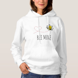 Personalized Valentine Quote - Bee Mine Cartoon Hoodie