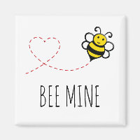 Personalized Valentine Quote - Bee Mine Cartoon