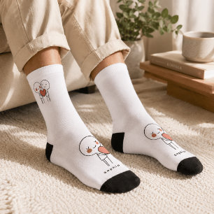 Personalized Valentine’s Couple Matching Crew Sock