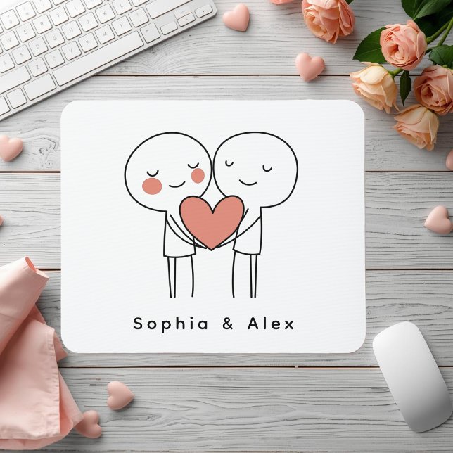 Personalized Valentine’s Couple Matching Mouse Pad (Creator Uploaded)