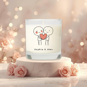 Personalized Valentine’s Couple Matching Scented C Candle