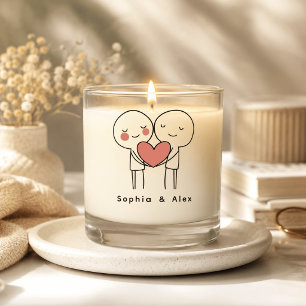Personalized Valentine’s Couple Matching Scented Candle