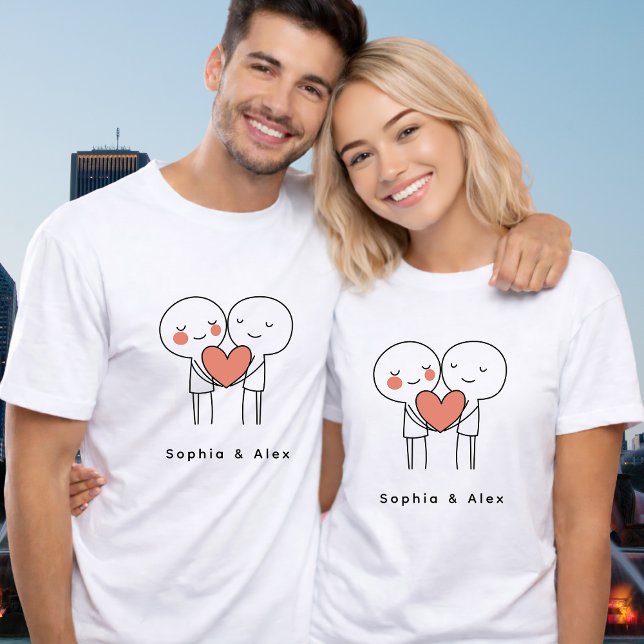 Personalized Valentine’s Couple Matching T-Shirt (Creator Uploaded)