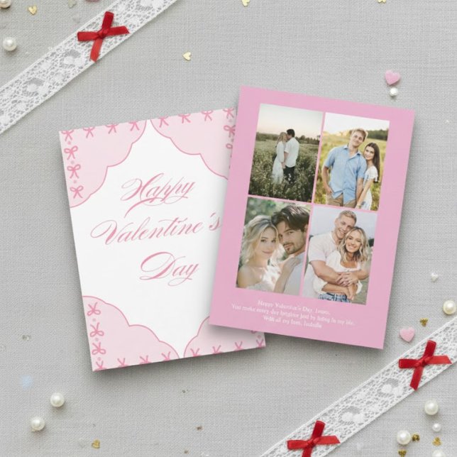 Personalized Valentine’s Day Card with Photo pink (Creator Uploaded)