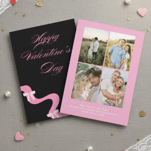 Personalized Valentine’s Day Card with Photo pink