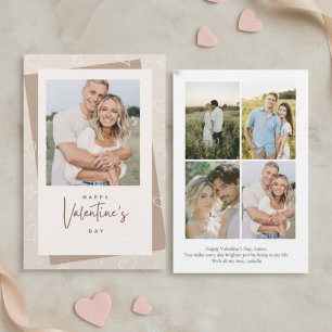 Personalized Valentine’s Day Card with Photo pink