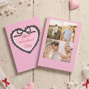 Personalized Valentine’s Day Card with Photo pink