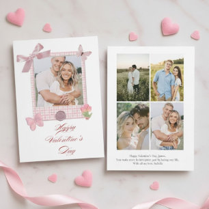 Personalized Valentine’s Day Card with Photo pink