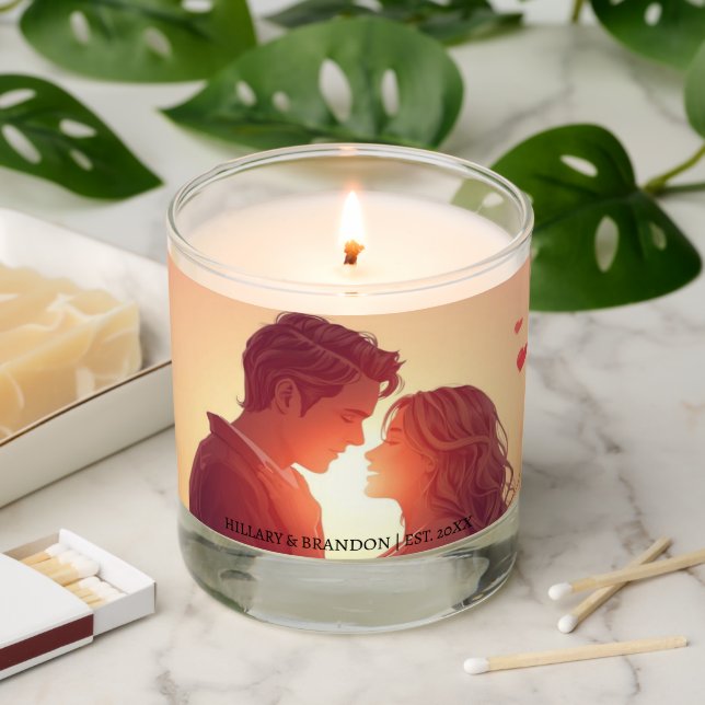 Personalized Valentine’s Day Gift Scented Candle (Lit)