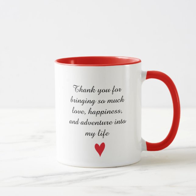 Personalized Valentine’s day heart patterned Mug (Right)
