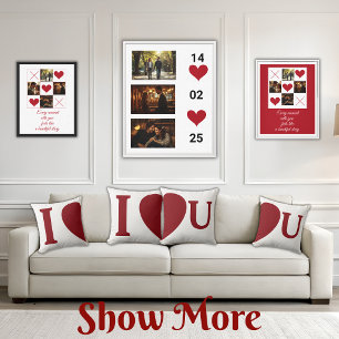 Personalized Valentine’s Day Love Throw Pillow