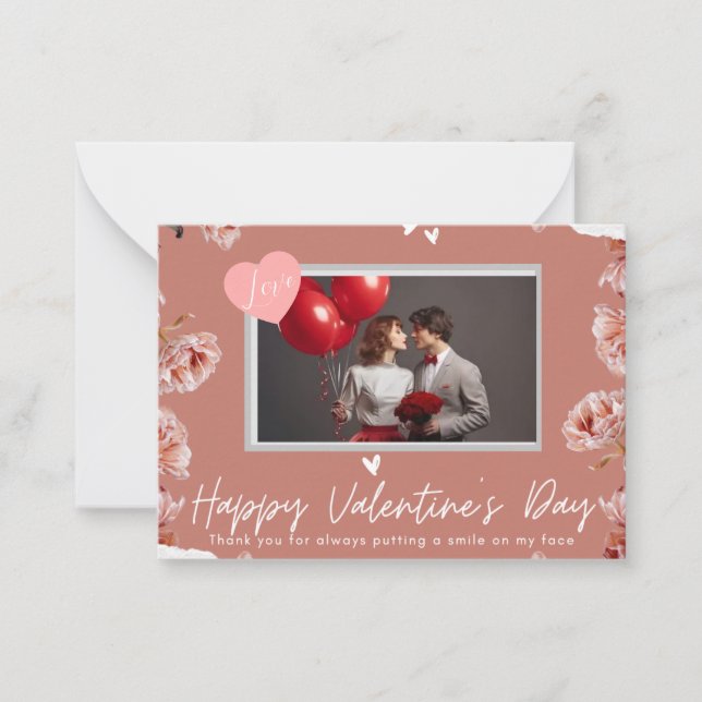 Personalized Valentine’s Day Photo Card | Romantic (Front)