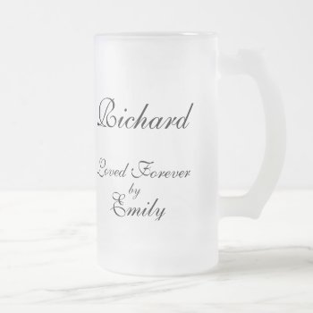 Personalized Valentine Template Frosted Glass Beer Mug by designyourownmug at Zazzle