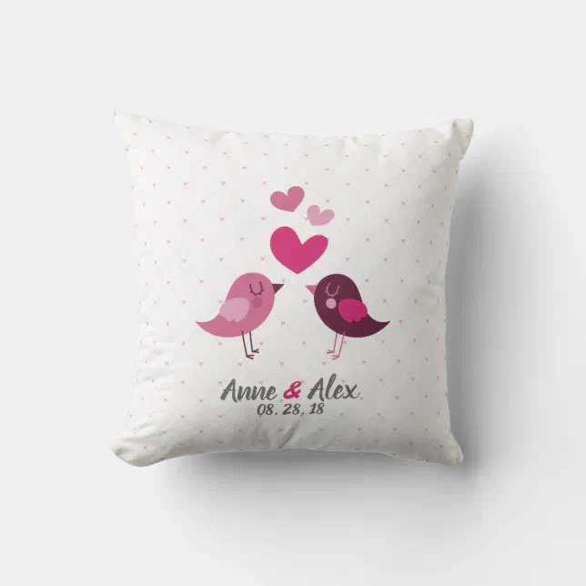 Personalized Valentine Wedding Anniversary Pillow Zazzle