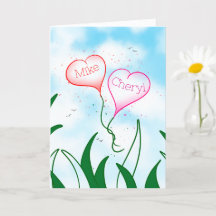 Personalized Valentines Card for Couples Names