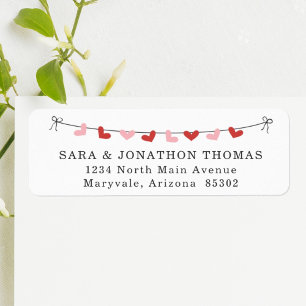 Personalized Valentines Card Return Address Labels