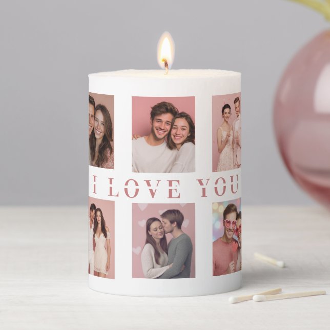 Personalized Valentine's Day Candle Custom Photos (In Situ)