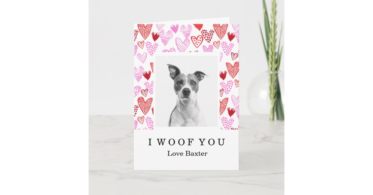 Personalized Valentines Day Card from the Dog | Zazzle.com