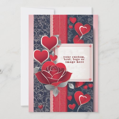 Personalized Valentines Day Card Otter Red Heart Holiday Card