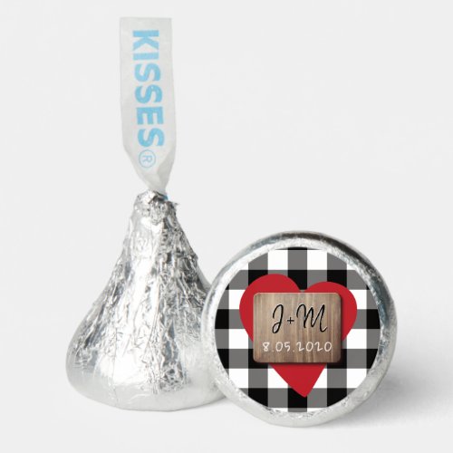 Personalized Valentines Day couple names initials Hersheys Kisses