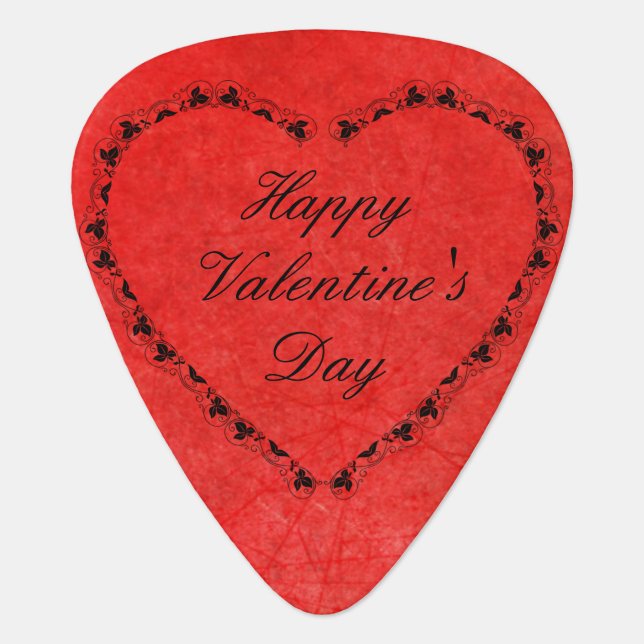Personalized Valentine's Day Couples Guitar Pick (Front)