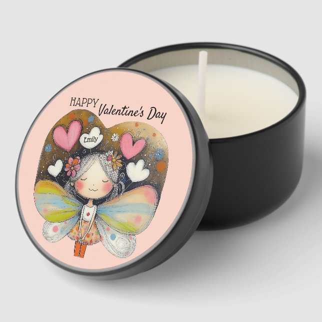 Personalized Valentine's Day Fairy Candle Gift Mini Candle Favors (Corner)