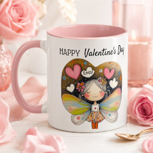 Personalized Valentine's Day Fairy Candle Gift Mug