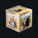 Personalized Valentine's Day Faux Gold Multi Photo Cube<br><div class="desc">Celebrate your love story with this chic faux gold photo cube. Perfect for displaying favorite memories, this cute cube features 5 of your own photos, arranged around the sides and on top. On top of the cube is the greeting 'Happy Valentine's Day' in elegant script typography, along with customizable text...</div>