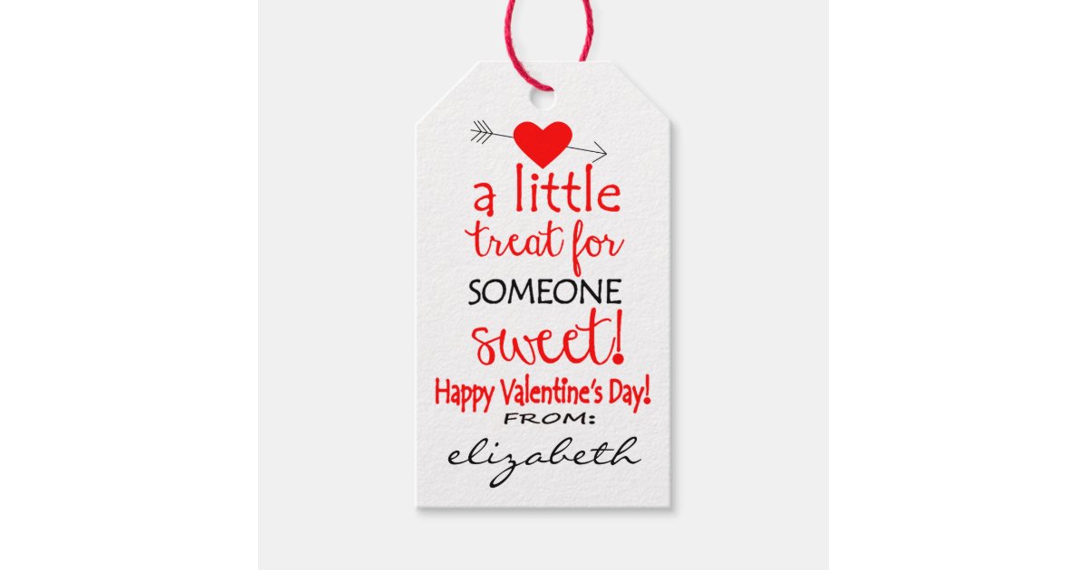 Personalized Valentine's Day Friend Gift Tags | Zazzle.com