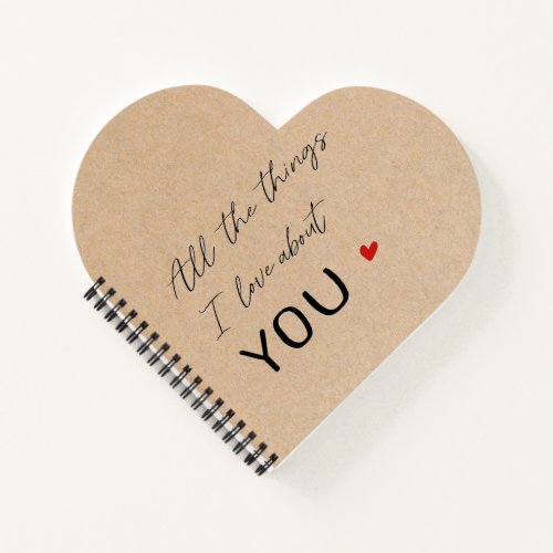 Personalized Valentines Day Gift for Boyfriend Notebook