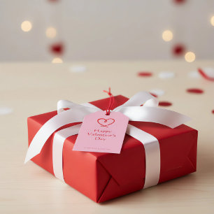 Personalized Valentine's Day Gift Tag with Heart D