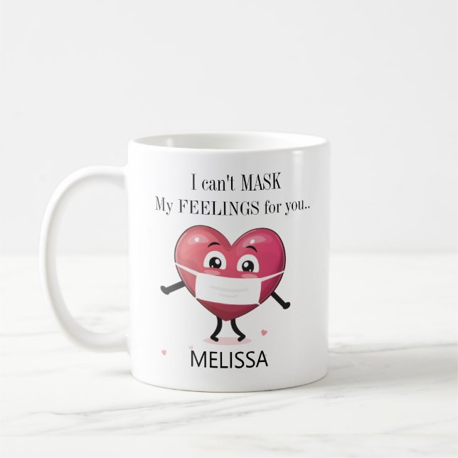 Personalized Valentine's Day Pandemic Name Coffee Mug (Left)