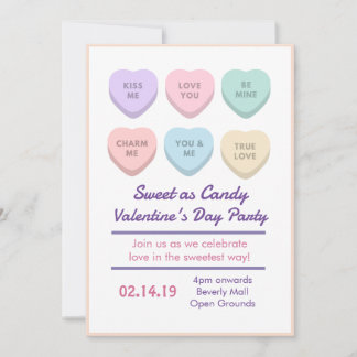 Personalized Valentine's day party invitation card