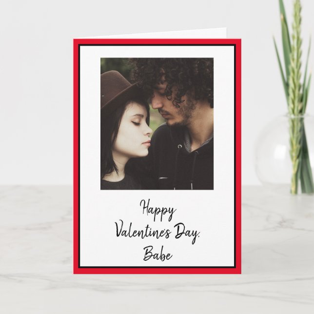 Personalized Valentine's Day Photo Card (Front)