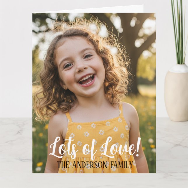 Personalized Valentines Day Photo  Card (Front)