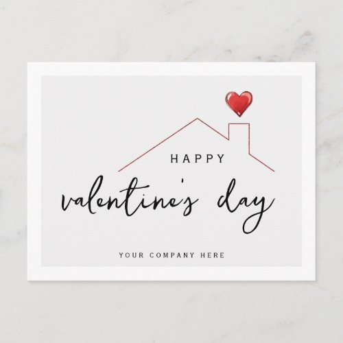 Personalized Valentines Day Real Estate Farming Holiday Postcard