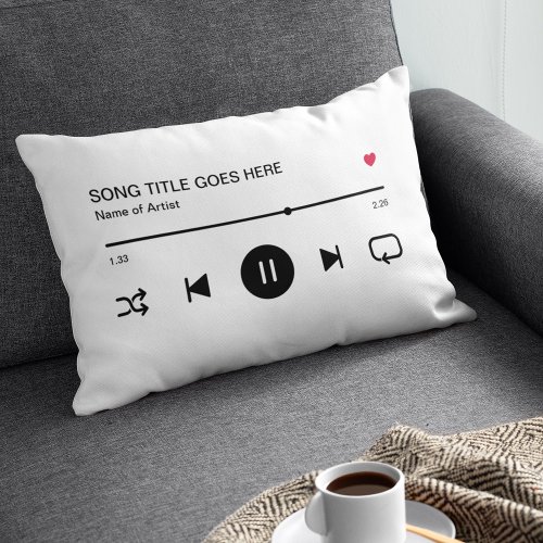 Personalized Valentines Day Song Album Couple Accent Pillow
