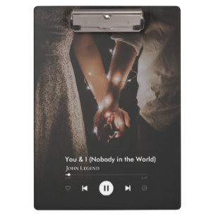 Personalized Valentine's Day Song Couple Photo  Clipboard